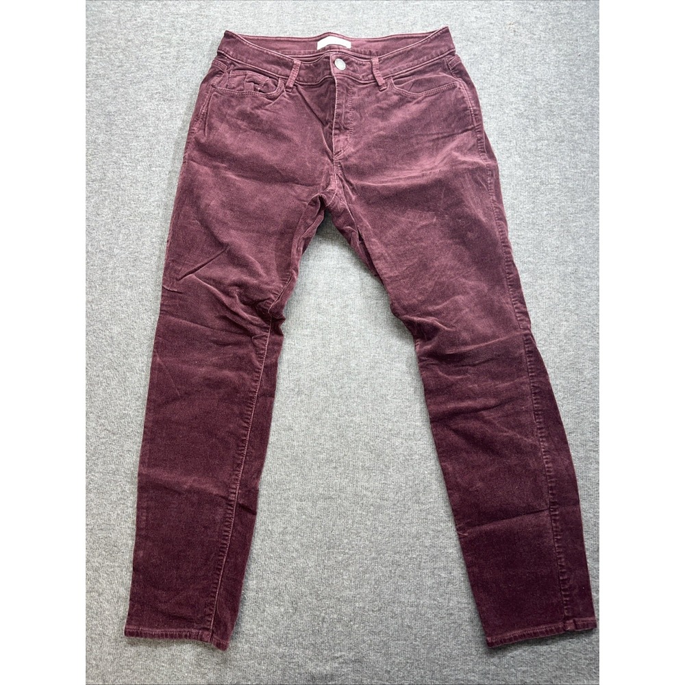 LOFT Corduroy Pants Women's 30/10 Red Stretch Fabric Curvy Skinny NWT